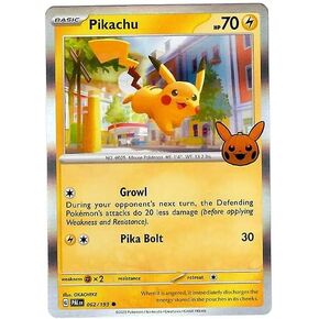 Pokemon - Pikachu 062/193 - Trick or Trade 2023 - Holo Foil - Halloween Stamp Exclusive