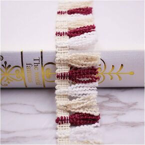 Fringe Trim Tassel,Crystal Beaded Pendant Tassel, Bedding Bags Decoration Handmade Craft DIY Sewing(OneColor)