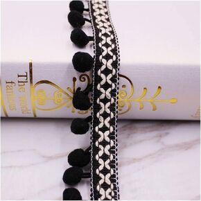 Fringe Trim Tassel,Crystal Beaded Pendant Tassel, for Sewing Clothes Curtains Decoration(Blue)
