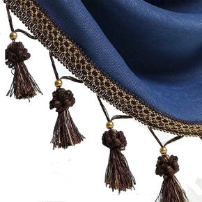 Fringe Trim Tassel,Crystal Beaded Pendant Tassel, for Curtain Clothing Decorative Sewing Supplies(Purple)