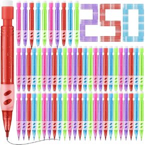 100 Pcs Mini Mechanical Pencils Automatic Pencils with Erasers 0.7 mm Small Point for Writing Drawing Sketching Home Office School Supplies
