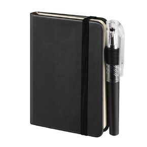 Qianyu Pocket Notebook Journal Small Notebook 100 Pages Memo Notepad Hardcover with Pen Mini Notepad Cute Tiny Thick Lined Notebook With Pen Holder Page Marker Ribbons for Women Men Office School