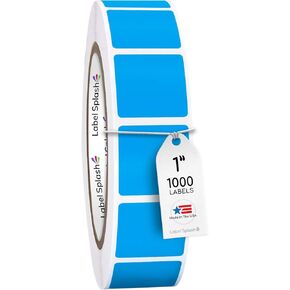LABELSPLASH 1 Inch Square Color Coding Permanent Adhesive Target Labels on a Roll, 1000 Labels per Roll, Made in The USA, 1"x1" Square Stickers (White)
