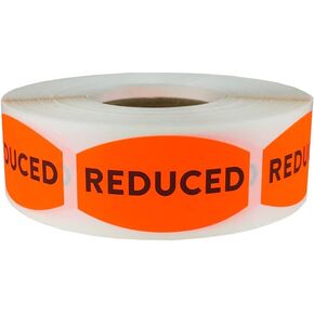Reduced Grocery Store Food Labels .75 x 1.375 Inch 500 Total Adhesive Stickers