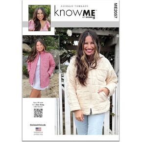 Know Me Misses' High Collar Jacket with Optional Hood Sewing Pattern Packet, Sizes 14-16-18-20-22, Multicolor