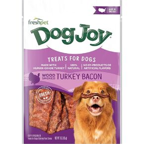 Freshpet Dog Joy Treats for Dogs, Wood Smoked Turkey Bacon, 3 Oz