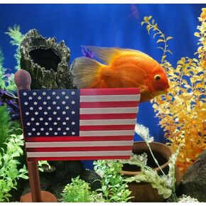Aquarium Decor American Flag Fish Tank Decorations Fish Tank Accessories Aquarium Accessories 4th of July Decor Memorial Day Decor Aquarium