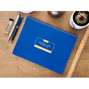Landscape Notebook Blue - 10" x 7.5" Horizontal Lined College Ruled, 160 pages (80 sheets)