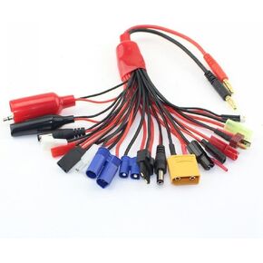 19 في 1 محول شاحن للطاقة متعدد الوظائف مع موصلات توصيل عالمية متوافقة مع أجزاء RC Quadcopter Car Drone Parts