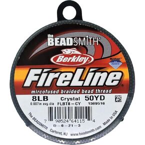 Beadsmith Fireline - Braided Bead Thread - Crystal - 50 Yards (8lb Test)