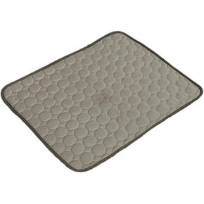 Pet Self Cooling Blanket Ice for Dogs Cats Coffee Color Breathable Mesh for Use