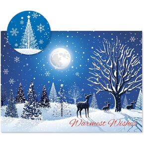 Magical Winter Christmas Personalized Deluxe Return Address Labels- Set of 144 1-1/8" x 2-1/4" Self-Adhesive, Flat-Sheet Labels, by Colorful Images