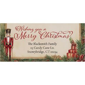 Happy Snowman Personalized Christmas Labels - 120 Labels - Custom Self Adhesive Stickers for Return Address Labels, Gift Tags, Memo's & Seals
