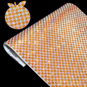 FULZTEY Bling Rhinestone Sheet Sself Adhesive,4 mm Sticky Gems Sticker for DIY Crafts,Mix Color Rhinestone Fabric Adhesive,Glitter Crystal Sticker for DIY Car Party Decoration,9.4 x 7.9 Inch