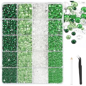 28000 Pcs Rainbow Colors Resin Rhinestones 3mm Bedazzling Crystal Flatback Rhinestones with Tweezers for DIY Crafts Shoes Clothing Glasses Nail Art