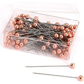 Stylish Push Pins, 100PCS – 1/8 Inch Decorative Tacks for Cork and Bulletin Boards, Perfect for Home, Office, Classroom & Crafts by NXVX (Gold)