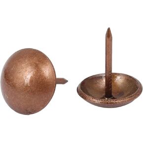 ZAYI 3/4''(19mm) Vintage Style Red Copper Upholstery Tacks, Furniture Nails, French Natural Thumb Tack Push Pin for DIY Wood Furniture Décor 100PCS (3/4'', Red Copper)
