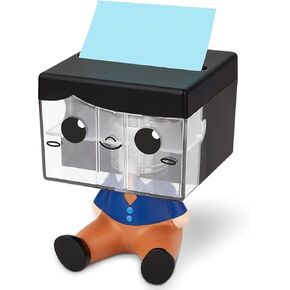 Pop-up Notes Dispenser for Desk, Idea Boy Sticky Note Holder for Office School, Cute Office Supplies, 3x3 in, Magnetic Design, Blue, 1 Pack