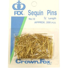 3/4" Brass Sequin Pins Used for Soft and Foamy Fabrics