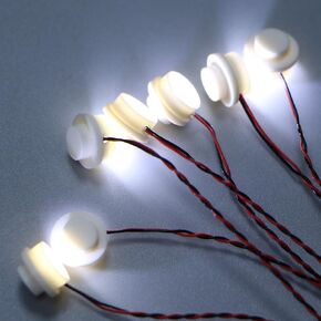 14PCS LED Lights 1X1 Circular Dot Compatible with Lego Building City Model Set Block Accessories Lighting Kit Toys（Warm Colors）