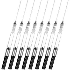 Fountain Pen Ink Syringe Filler, 8 Pcs Fountain Pen Syringe Push-Pull Converter with Removable Needle Tip 3.4mm Bore Diameter Fountain-Pens Push-Pull Converter for Refillable Fountain-Pens Inks