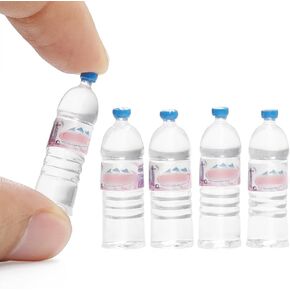 Odoria Dollhouse Water Bottles Miniature: 1/6 مقياس مياه معدنية لمطعم المطبخ - ملحقات زجاجة شرب مصغرة 5 مساءً