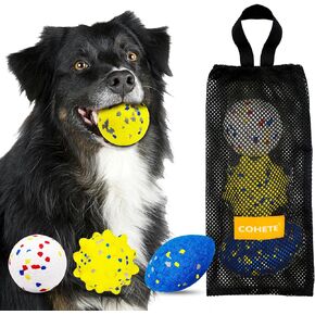 3 Dog Balls，Tennis Balls for Dogs，Interactive Dog Toys，Dog Toys for Aggressive Chewers，Suitable for Small Medium Large Dogs，Pet Toys，Comes with Organizer Bag