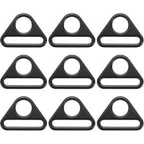 PATIKIL Triangle Buckle Adjuster, Zinc Alloy Triangle D Rings with Bar Swivel Clip for Tag Clip Bag Straps Webbing Sewing
