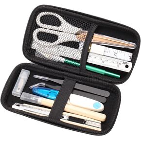 MILUSONG 9-in-1 Portable Tools Set Includes Scissors, Utility Knife, Craft Knife, Ruler, Tape Measure, Sewing Scissors, Tweezers DIY Tool Kit for The Household, Office