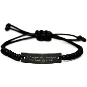 Payroll Clerk Humor Rope Jewelry Gifts for Her, Inspirational Quote Funny Payroll Clerk Christmas Memorable Present