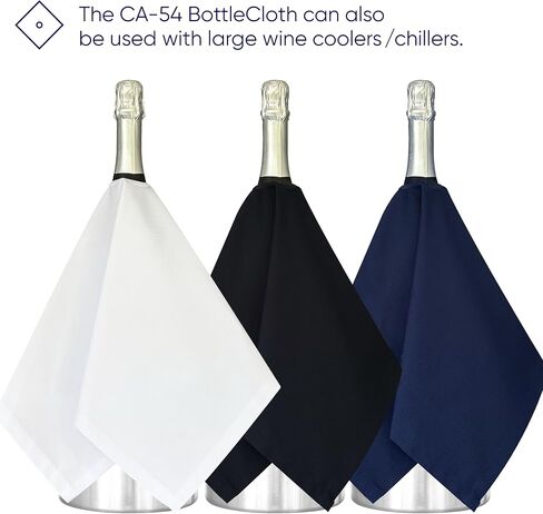 Catering Collection, Bottle Cloths for Wine Bottle Chillers or Ice Buckets, Polycotton, 54 cm, Center Hole, Stitched Circle (White, Pack of 2) in Saudi Arabia