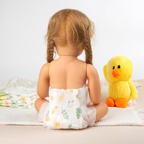 Reborn Baby Doll Clothes 6 Pieces Diapers for 17-22 inch Reborn Dolls Clothing Newborn Baby Reusable Diaper Bag (Plant) in Saudi Arabia