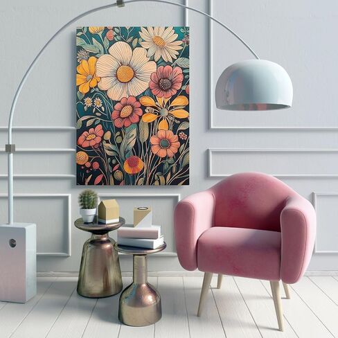 GUMITOON Diamond Painting Kits for Adults, Wildflowers 5D Diamond Art Painting by Numbers Kits,DIY Diamond Art Kits,Full Round Drill Diamond Painting Kit for Adults for Home Wall Decor,12x16 inch in Saudi Arabia