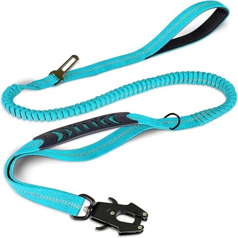 Cat and Dog Harness Reflective Shock Absorbing Pet Leashes with Car Seatbelt Large Dogs Heavy Duty Bungee Dog Leash No Pull Dog Leash Pet Traction Rope(Red) in Kuwait