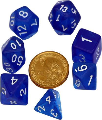 DND Dice Set -7 Polyhedral Dices Suitable for Dungeons&Dragons RPG, MTG Role Playing Table Games - Premium Quality, Durable, and Precision Balanced (Transparent Yellow) in Kuwait