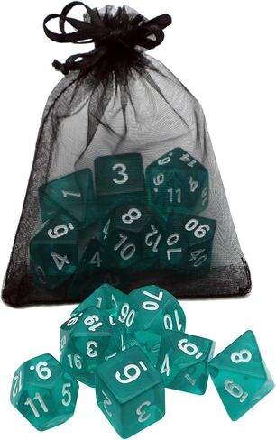 DND Dice Set -7 Polyhedral Dices Suitable for Dungeons&Dragons RPG, MTG Role Playing Table Games - Premium Quality, Durable, and Precision Balanced (Transparent Yellow) in Kuwait