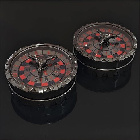 Roulette Spinner لمجموعة DND Dice Set ، Dragon Metal D&D Dice مع حافظة هدايا للأبراج المحصنة ولعبة Dragon ، هدايا لعبة RPG Play Table (Black-Red ، 3-in-1) in Kuwait