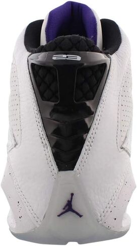 حذاء كرة السلة Nike Jordan Bloyal رجالي Hi Top 315317-115 مقاس 11، أبيض/أرجواني محكم-أسود in Saudi Arabia