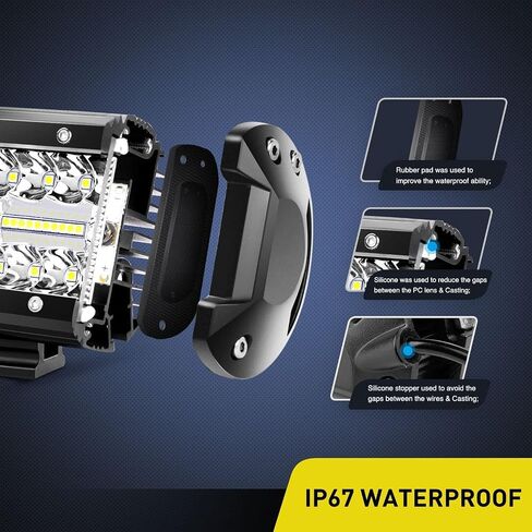 Nilight Marine LED Light Pods Navigation Lights 2PCS 4 بوصة White Spot Flood Combo Ponton Boat Deck Dock Lights للصيد الليلي T-top Stern Yacht Port الشراعية الشاحنات الجرارات، ضمان لمدة عامين in Saudi Arabia
