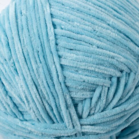Skinny Chenille Yarn by Loops & Threads - Yarn for Knitting, Crochet, Weaving, and Arts & Crafts - White, Polyester, 8.75 oz in Saudi Arabia