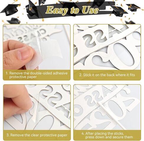 36Pcs 2025 Graduation Cupcake Toppers Class of 2025 Cupcake Picks Grad Cap Diploma Cake Decorations for 2025 Graduation Theme Party Cake Decorations Supplies-Black&Pink in Kuwait