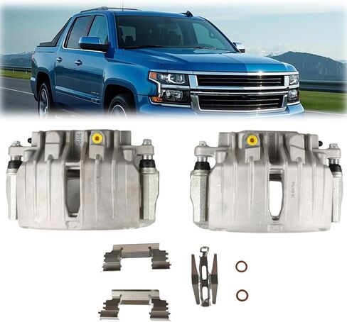 مجموعة فرجار الفرامل مكونة من قطعتين من مجموعة فرجار الفرامل المتوافقة مع F-150 2012-2020، Lobo 2011-2017 الأمامي الأيسر والأيمن استبدال OE 18-B5404 18-B5405 in Kuwait