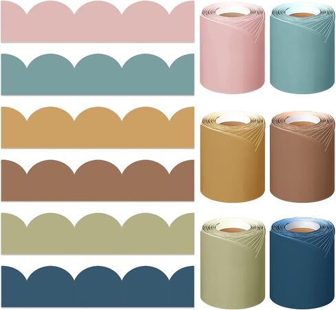 Fuutreo 6 Rolls 196. 8 FT Bulletin Boards ، حدود حدود ملونة من أجل السبورة ، Cork ، Decorboard Summer Bulletin Board Decor in Saudi Arabia