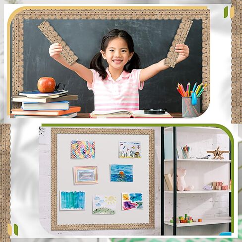 Leinuosen 50.5 ft Squiggles and Dots Die Cut Border Trim 44 Pcs Bulletin Board Border with 20 Sheet Glue Point Dots Bulletin Back to School Decoration for Classroom School Office(White with Black) in Saudi Arabia