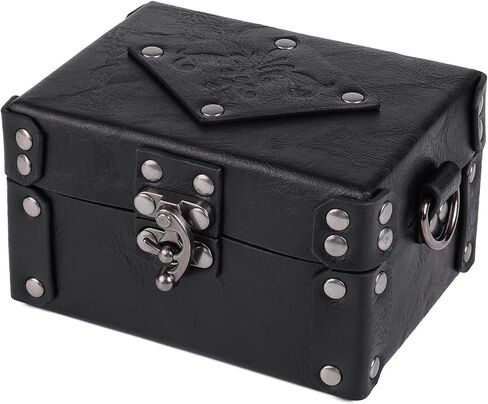 HiiFeuer Medieval Faux Leather Alchemy Box with 12 Cork Potion Vials, Fantasy Portable Crossbody Bag Jewelry Dnd Dice Holder (Brown A) in Saudi Arabia