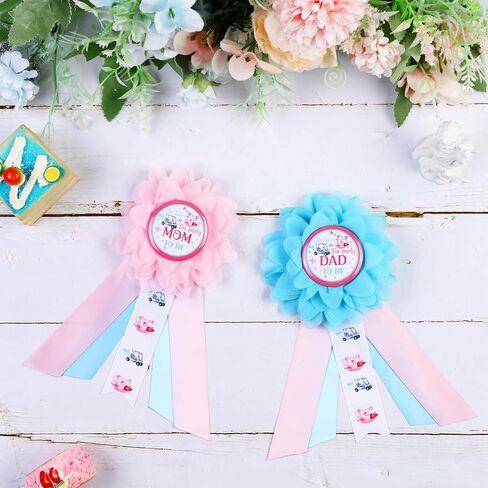 Boots or Bows Baby Shower Maternity Sash Kit - Cowboy or Cowgirl Theme Gender Reveal Party Belly Belt Corsage Pins, Wild Western Theme New Parents Pregnancy Photo Props Party Supplies in Saudi Arabia