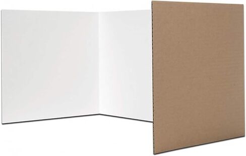 Flipside Products درع الخصوصية المموج Flipside، أبيض، 18 بوصة × 48 بوصة، عبوة من 24 قطعة in Kuwait