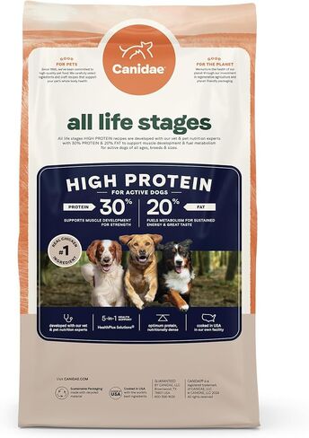 Canidae All Life Stages High Protein Multi-Protein Recipe with Chicken, Turkey, Lamb, and Fish – Premium Dry Dog Food for All Ages, Breeds, and Sizes– 27 lbs. in Kuwait