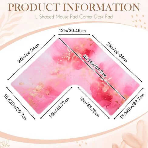 L pad mouse mouse pad desk pad 33 '' كبير لوحة الماوس المطاطية الطوي in Kuwait