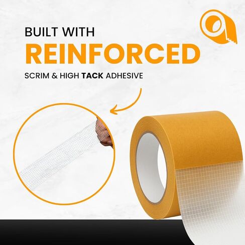 WOD TACK مزدوج الوجهين الشريط-2 بوصة. × 36 ياردة. - لاصق مكياج شاق للسيرفيت ، ديكور الجدران ، الرغوة والمزيد - DIY ، استخدام المنزل والمقاول - الصف الصناعي in Kuwait